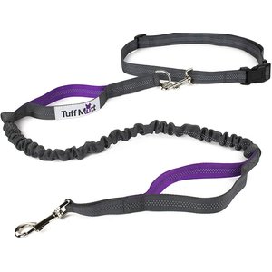 Tuff Mutt Hands Free Bungee Dog Leash, Gray/Purple