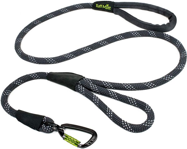 Tuff Mutt Dual Handle Rope Dog Leash, Gray slide 1 of 3