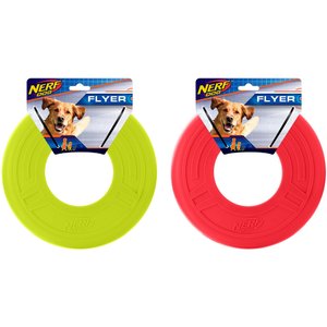 Nerf Dog Flyer Atomic Dog Toy, 10-in, Color Varies
