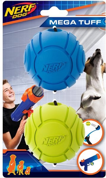 Nerf Dog Rubber Sonic Ball Dog Toy, 2.5-in, 2 count slide 1 of 2