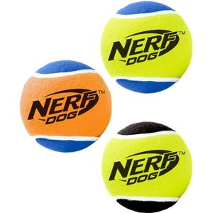 Nerf Dog Squeak Tennis Ball Dog Toy, 3 count