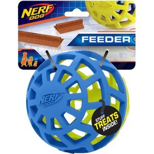 Nerf Dog Feeder EXO Ball Dog Toy, 3.8-in