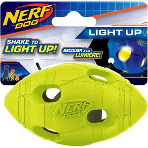 Nerf Dog Light Up LED Bash Football Dog Toy, 4-in