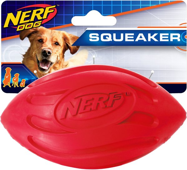 Nerf Dog Squeaker Wave Football Dog Toy, 5.5-in slide 1 of 3