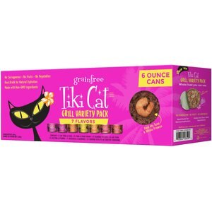 Tiki Cat King Kamehameha Grill Variety Pack Grain-Free Canned Cat Food, 6-oz, case of 8