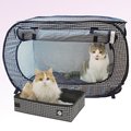 Necoichi Portable Stress Free Cat Cage & Litter Box Set