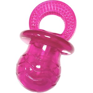 fouFIT Paci Chew Pacifier Squeaky Dog Toy, Pink, Large
