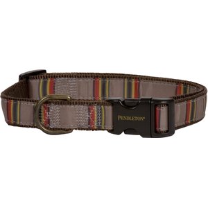 Pendleton Yakima Camp Nylon Dog Collar, Umber, Large: 18 to 22-in neck, 1-in wide