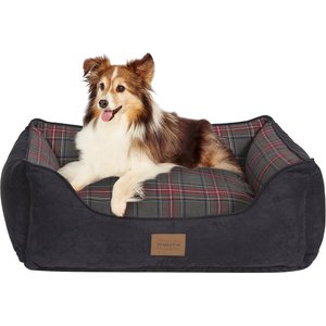 Pendleton Grey Stewart Kuddler Bolster Dog Bed w/Removable Cover, X-Large