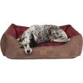 Pendleton Red Ombre Kuddler Bolster Dog Bed w/Removable Cover, Medium