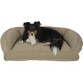 Carolina Pet Quilted Orthopedic Bolster Dog Bed w/Removable Cover, Sage, Small/Medium