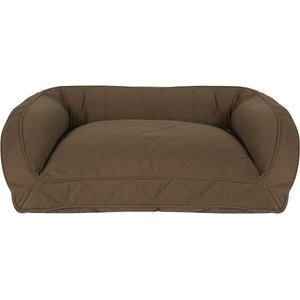 Carolina Pet Quilted Orthopedic Bolster Dog Bed w/Removable Cover, Chocolate, Small/Medium