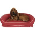 Carolina Pet Classic Canvas Memory Foam Bolster Dog Bed w/Removable Cover, Red, Large/X-Large