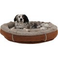 Carolina Pet Comfy Cup Bolster Dog Bed w/Removable Cover, Chocolate, Large