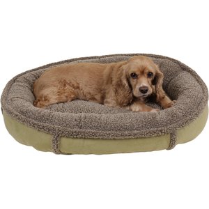 Carolina Pet Comfy Cup Bolster Dog Bed w/Removable Cover, Sage, Small