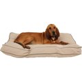 Carolina Pet Classic Canvas Jamison Memory Foam Pillow Dog Bed w/Removable Cover, Khaki, Large