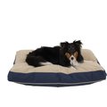 Carolina Pet Four Season Jamison Memory Foam Pillow Dog Bed w/Removable Cover, Blue, Small