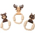 Ethical Pet Dura-Fused Leather Animal Rings Dog Toy, Character Varies