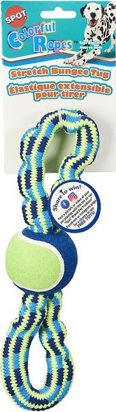 Durable dog toy Basic tug toy with bungee handle and soft ball Colorful toy for dogs Valentine's gift for dogs