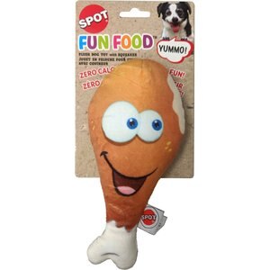 Ethical Pet Fun Food Chicken Leg Squeaky Plush Dog Toy