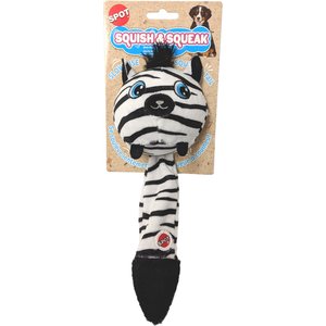 Ethical Pet Squish & Squeak Zebra Squeaky Plush Dog Toy