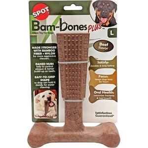 Ethical Pet Bam-bones Plus Beef Tough Dog Chew Toy, 7-in