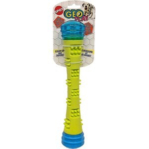 Ethical Pet Geo Play Light & Sound Stick Squeaky Dog Chew Toy, Color Varies, Large
