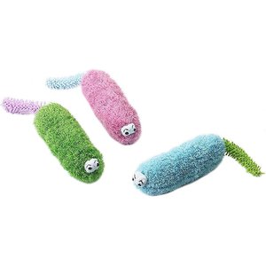 Ethical Pet Hug 'N Kick Plush Cat Toy with Catnip, Color Varies, 6-in