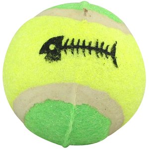 Ethical Pet Mini Tennis Balls Cat Toy with Catnip, 2-in
