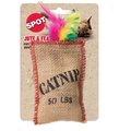 Ethical Pet Jute & Feather Sack Plush Cat Toy with Catnip, 4-in