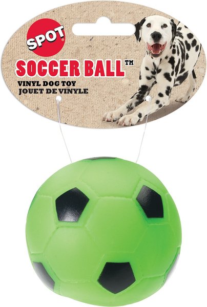 Ethical Pet Vinyl Soccer Ball Squeaky Dog Chew Toy, Color Varies, 3-in slide 1 of 3