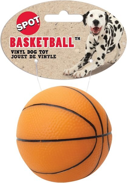 Ethical Pet Vinyl Basketball Squeaky Dog Chew Toy, Color Varies, 3-in slide 1 of 3