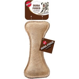 Ethical Pet Dura-Fused Leather Bone Dog Toy, 7-in