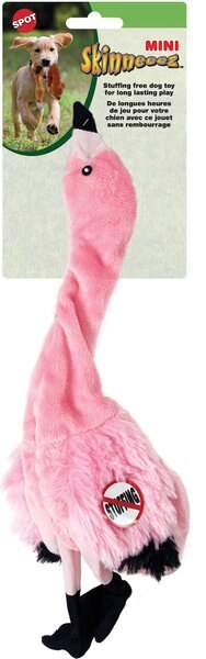 Ethical Pet Mini Skinneeez Pink Flamingo Stuffing-Free Squeaky Plush Dog Toy slide 1 of 1