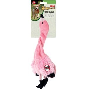 Ethical Pet Mini Skinneeez Pink Flamingo Stuffing-Free Squeaky Plush Dog Toy