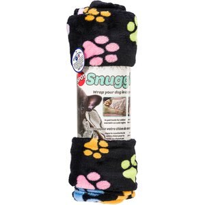 Ethical Pet Snuggler Patterned Dog Blanket, Black, 60-in
