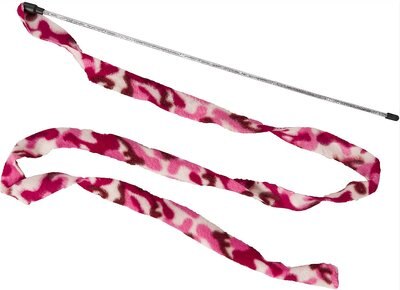 Ethical Pet Cat Prancer Fleece Frenzy Wand Cat Toy, Color Varies, slide 1 of 1