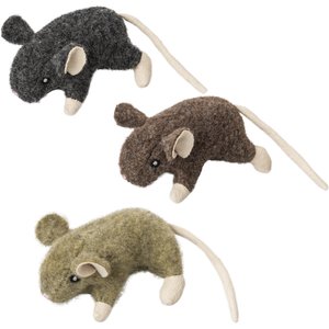 Ethical Pet Wool Mouse Willie Cat Toy, Color Varies, 3.5-in