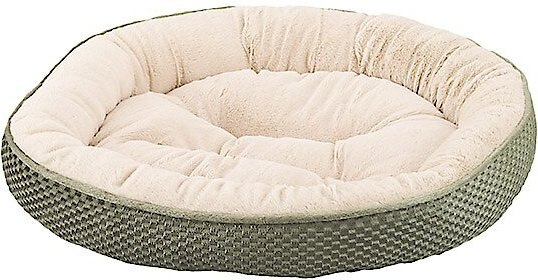 Ethical Pet Sleep Zone Checkerboard Napper Bolster Dog Bed, Sage, 20-in slide 1 of 2