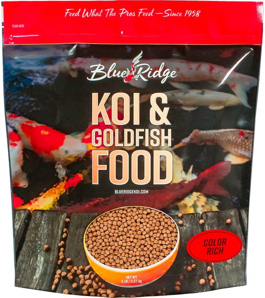 Blue Ridge Koi & Goldfish Color Rich Formula Koi & Goldfish Food, 5-lb bag slide 1 of 2
