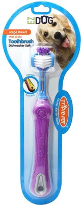 Triple Pet EZ Three-Sided Dog Toothbrush, slide 1 of 1