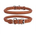 CollarDirect Rolled Leather Dog Collar, Brown, XX-Small: 6 to 6-in neck, 3/8-in wide