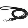 CollarDirect Rolled Leather Dog Leash, Black, Medium: 4-ft long, 5/16-in wide