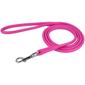 CollarDirect Rolled Leather Dog Leash, Pink, Medium: 6-ft long, 5/16-in wide