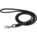 CollarDirect Rolled Leather Dog Leash, Black, Large: 4-ft long, 3/8-in wide
