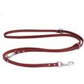 CollarDirect Multifunctional Leather Dog Leash, Brown, 6-ft long, 9/16-in wide
