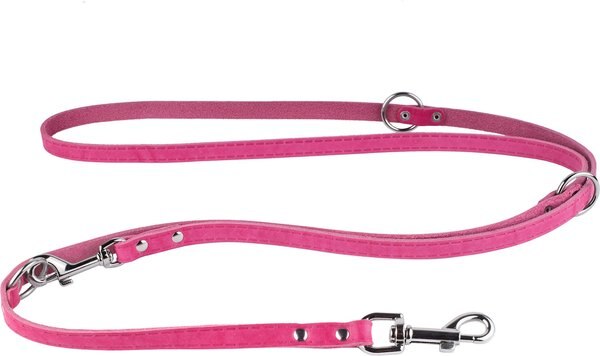 CollarDirect Multifunctional Leather Dog Leash, Pink, 6-ft long, 9/16-in wide slide 1 of 2