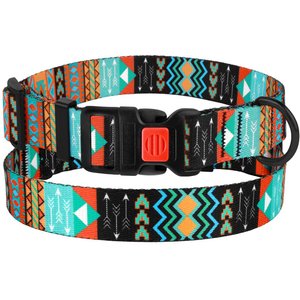 CollarDirect Tribal Aztec Nylon Dog Collar, Pattern 2, Small: 10 to 13-in neck, 5/8-in wide