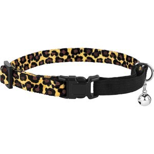 CollarDirect Leopard Breakaway Buckle Cat Collar, Brown