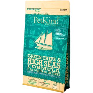 PetKind Green Tripe & High Seas Formula Dry Cat Food, 11-lb bag